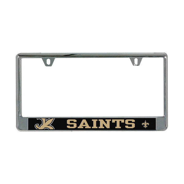 New Orleans Saints MEGA Lic Plate Frame B/O Printed