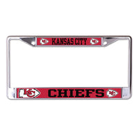 Kansas City Chiefs MEGA Lic Plt Frame S/L Printed