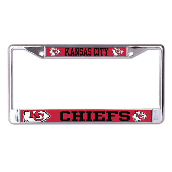 Kansas City Chiefs MEGA Lic Plt Frame S/L Printed