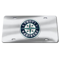 Seattle Mariners SILVER Specialty Acrylic License Plate