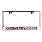 Kansas City Chiefs Lic Plate Frame B/O Printed