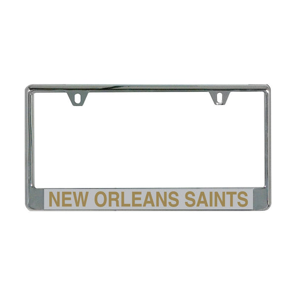 New Orleans Saints Lic Plate Frame B/O Printed