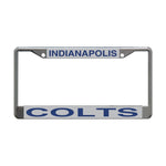 Indianapolis Colts Lic Plt Frame S/L Metallic