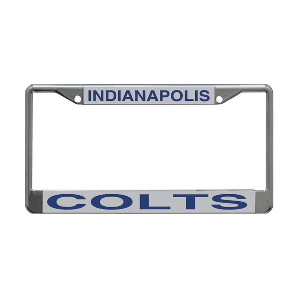Indianapolis Colts Lic Plt Frame S/L Metallic