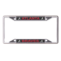 Atlanta Braves CARBON Lic Plt Frame S/S Printed
