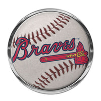 Atlanta Braves Chrome Metal Domed Emblem