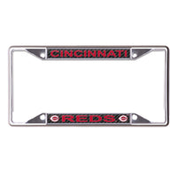 Cincinnati Reds CARBON Lic Plt Frame S/S Printed