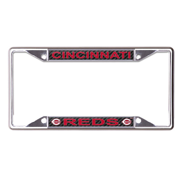 Cincinnati Reds CARBON Lic Plt Frame S/S Printed