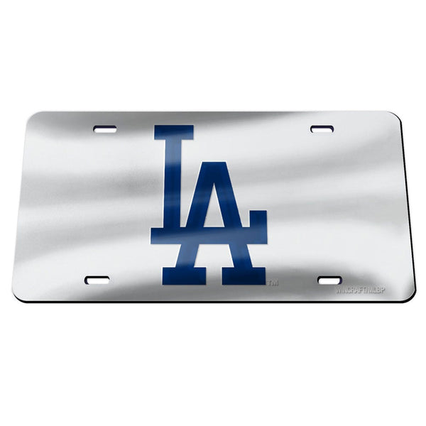 Los Angeles Dodgers SILVER Acrylic Classic License Plates