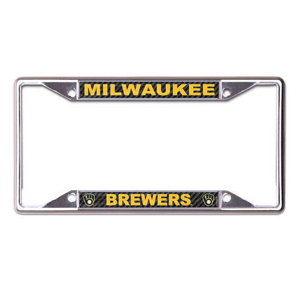 Milwaukee Brewers CARBON Lic Plt Frame S/S Printed