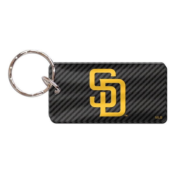 San Diego Padres carbon Keychain Rectangle