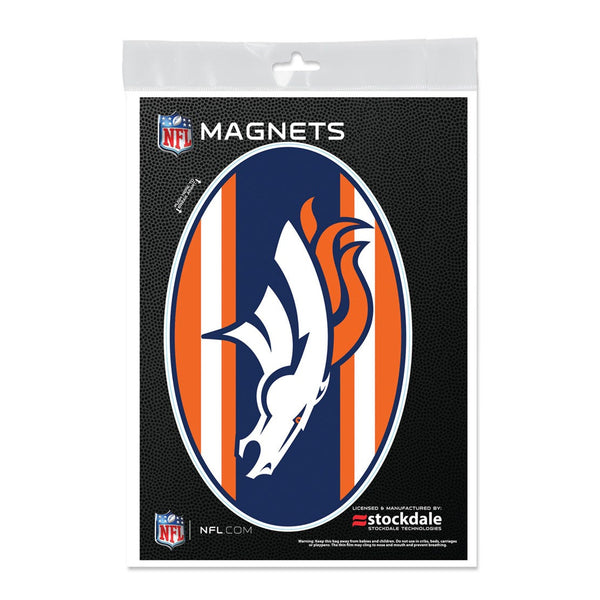 Denver Broncos STRIPES Outdoor Magnets 5" x 7"