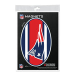 New England Patriots STRIPES Outdoor Magnets 5" x 7"