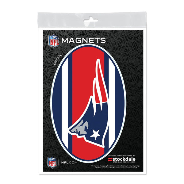 New England Patriots STRIPES Outdoor Magnets 5" x 7"