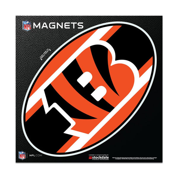 Cincinnati Bengals STRIPES Outdoor Magnets 6" x 6"