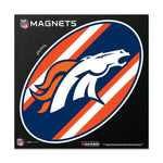Denver Broncos STRIPES Outdoor Magnets 6" x 6"