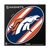 Denver Broncos STRIPES Outdoor Magnets 6" x 6"