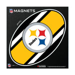 Pittsburgh Steelers STRIPES Outdoor Magnets 6" x 6"