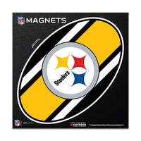 Pittsburgh Steelers STRIPES Outdoor Magnets 6" x 6"