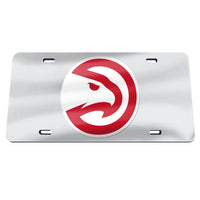 Atlanta Hawks SILVER Specialty Acrylic License Plate