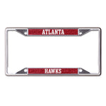 Atlanta Hawks Glitter Lic Plt Frame S/S Printed