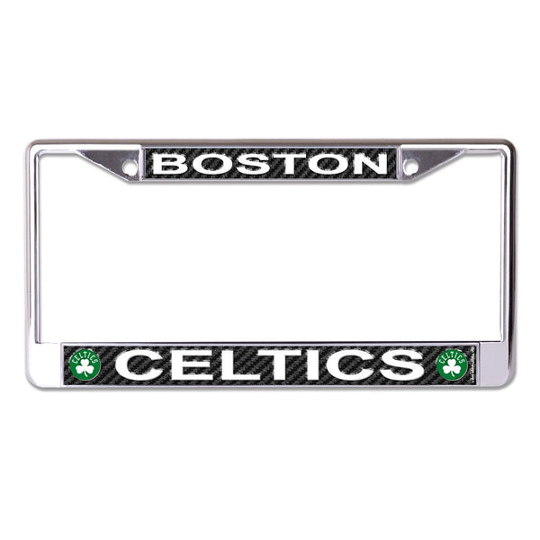Boston Celtics CARBON Lic Plt Frame S/L Printed