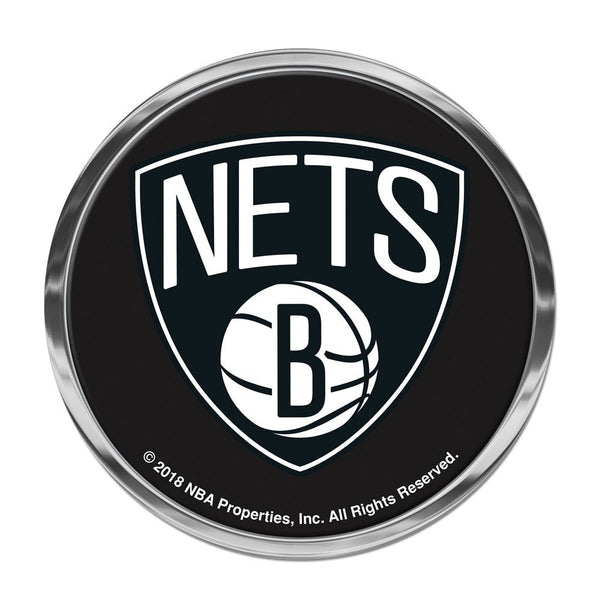 Brooklyn Nets Chrome Metal Domed Emblem