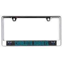 Charlotte Hornets CARBON Lic Plate Frame B/O Printed