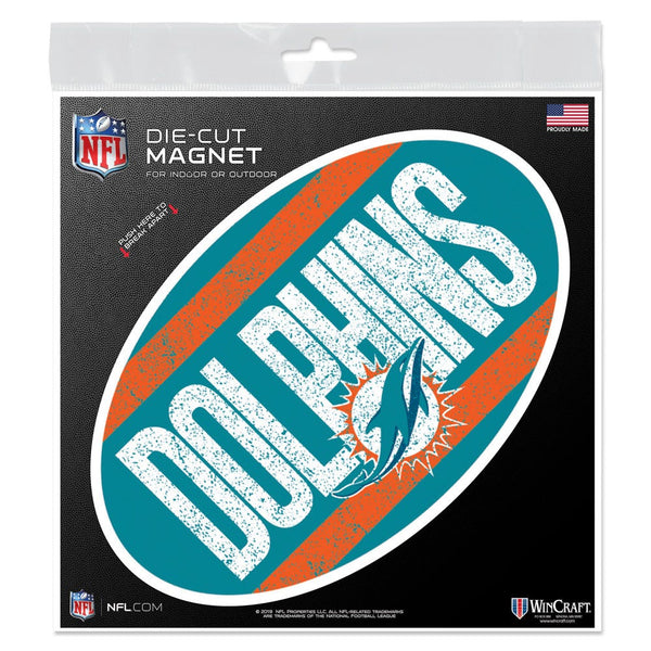 Miami Dolphins VINTAGE Outdoor Magnets 6" x 6"