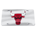 Chicago Bulls SILVER Specialty Acrylic License Plate