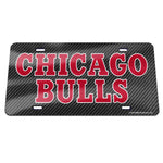 Chicago Bulls CARBON Specialty Acrylic License Plate