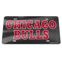 Chicago Bulls CARBON Specialty Acrylic License Plate