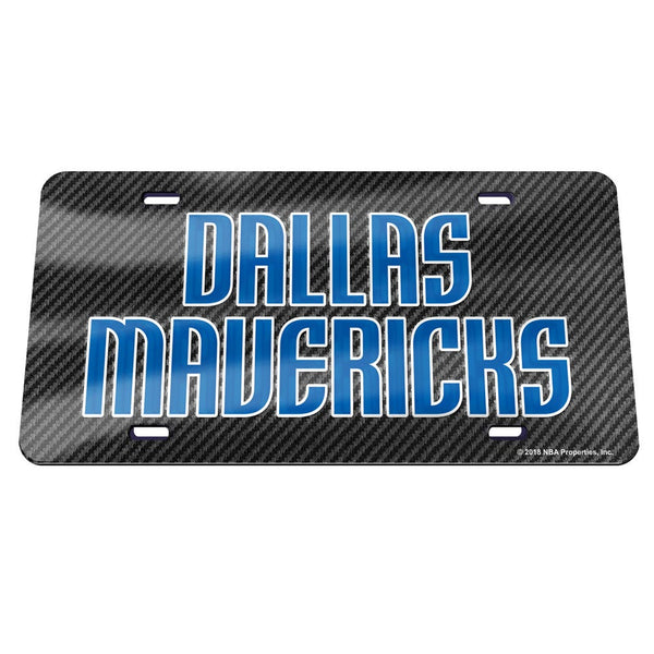 Dallas Mavericks CARBON Specialty Acrylic License Plate
