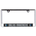 Dallas Mavericks CARBON Lic Plate Frame B/O Printed