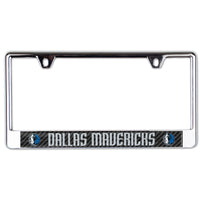 Dallas Mavericks CARBON Lic Plate Frame B/O Printed