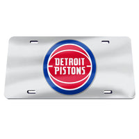 Detroit Pistons SILVER Specialty Acrylic License Plate