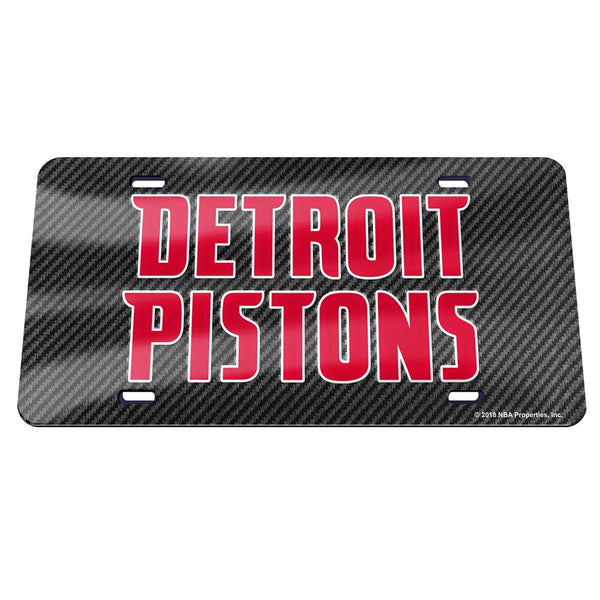 Detroit Pistons CARBON Specialty Acrylic License Plate