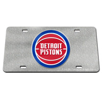 Detroit Pistons GLITTER Specialty Acrylic License Plate