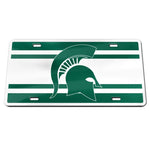 Wholesale-Michigan State Spartans STRIPES Specialty Acrylic License Plate