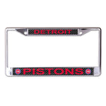 Detroit Pistons CARBON Lic Plt Frame S/L Printed