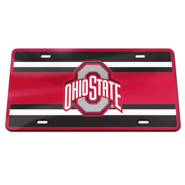 Wholesale-Ohio State Buckeyes STRIPES Specialty Acrylic License Plate