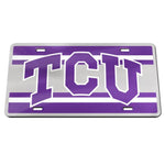 Wholesale-TCU Horned Frogs STRIPES Specialty Acrylic License Plate