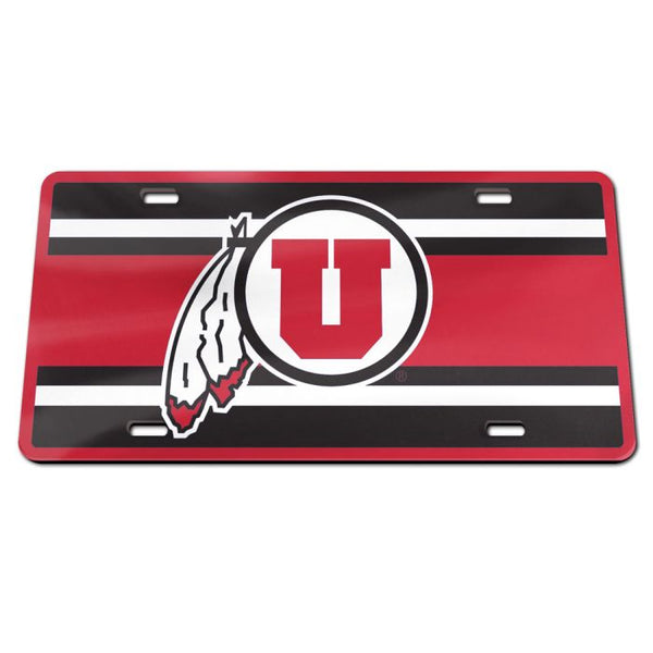 Wholesale-Utah Utes STRIPES Specialty Acrylic License Plate