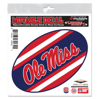 Ole Miss Rebels STRIPES All Surface Decal 6" x 6"