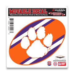 Clemson Tigers STRIPES All Surface Decal 6" x 6"