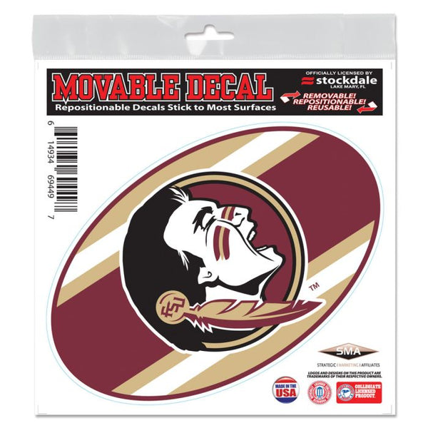 Wholesale-Florida State Seminoles STRIPES All Surface Decal 6" x 6"