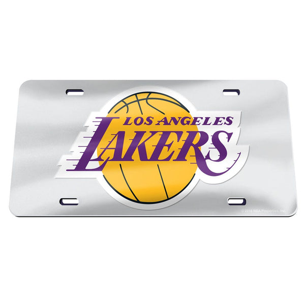 Los Angeles Lakers SILVER Specialty Acrylic License Plate