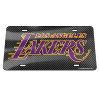 Los Angeles Lakers CARBON Specialty Acrylic License Plate