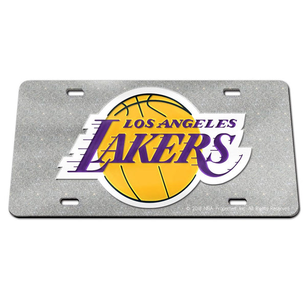 Los Angeles Lakers GLITTER Specialty Acrylic License Plate