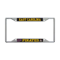 Wholesale-East Carolina Pirates MEGA Lic Plt Frame S/S Printed